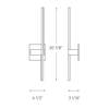 Dals 21 Inch Linear LED Wall Sconce STK21-3K-BK